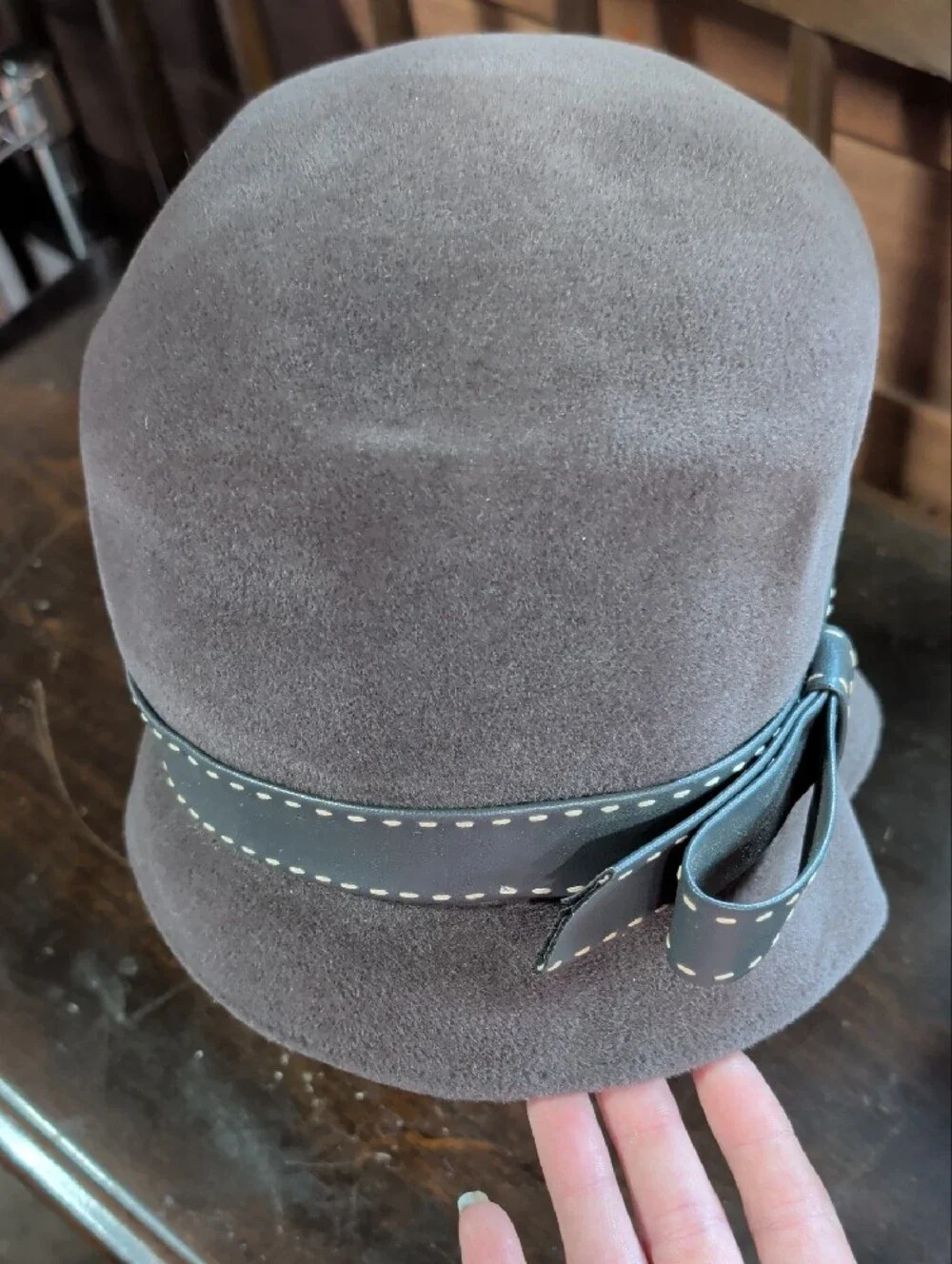 MCM Original Roberta Bernays Hat Brown Wool Felt Bucket Cloche Met Museum Artist